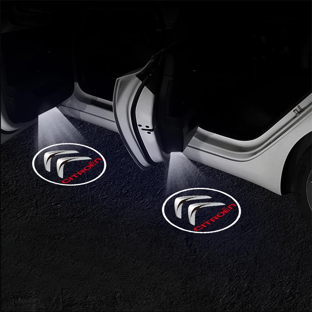 1/2pcsc Car Door Welcome Laser Led Projector Logo Light Wireless Car Accessorie For Citroen C4 C3 C5 C1 Berlingo Celysee Cactus