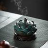 Ceramic Lotus Incense Burner Creative Retro Ornament Zen Aromatherapy Burner, No Individual Incense Delivery