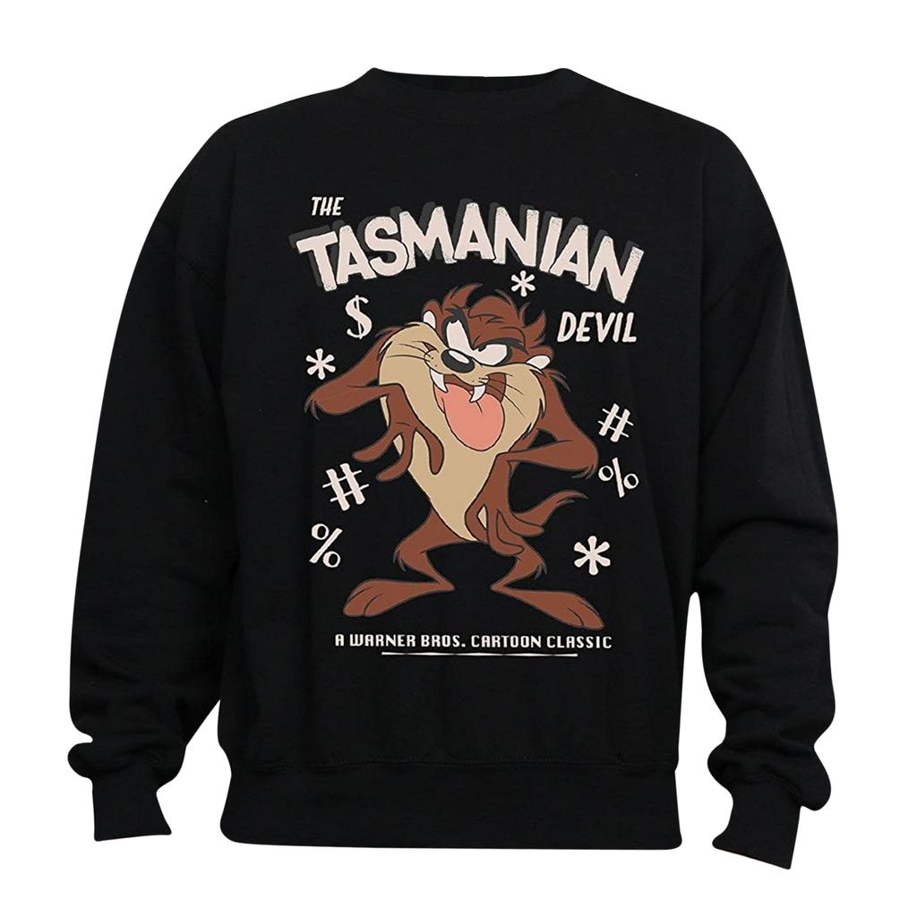 Looney Tunes Mens Tasmanian Devil Vintage Cotton Sweatshirt
