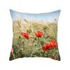 Square Floral Print Cushion Cover Rose Pattern Pillowcase Home Living Room Seat Room Decoration Pillowcase