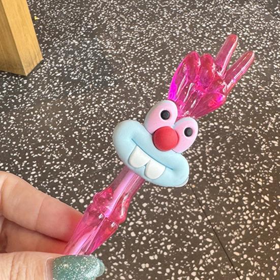 Cute Ballpoint Pens Kids Cartoon Gel Pen With Top Hand