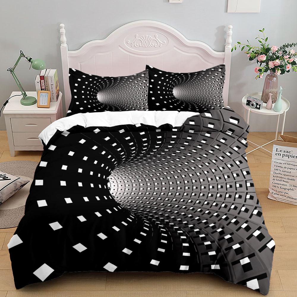 Комплект постельного белья Space Tunnel 3D King Queen Double Full Twin Single Size Duvet Cover Pillow Case Friends Bed Set