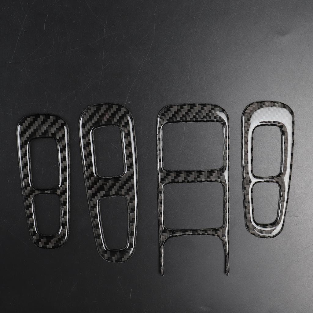 For Kia Stinger 2019-2025 Carbon Fiber Window Lift Switch Control Panel Trim Cover Car Accessories Interior Decoration Sticker