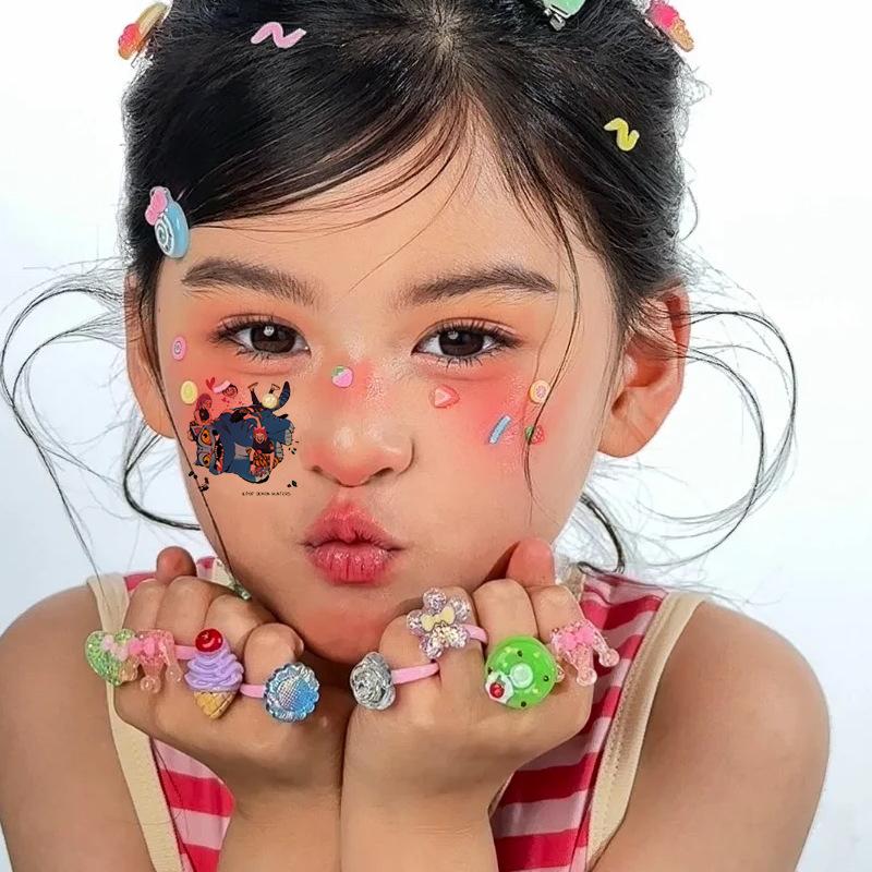 Милые мультяшные K-pop Временные татуировки Охотники на демонов Дизайн Аниме Наклейки Водные переводные тату наклейки Смешные подарки для вечеринки