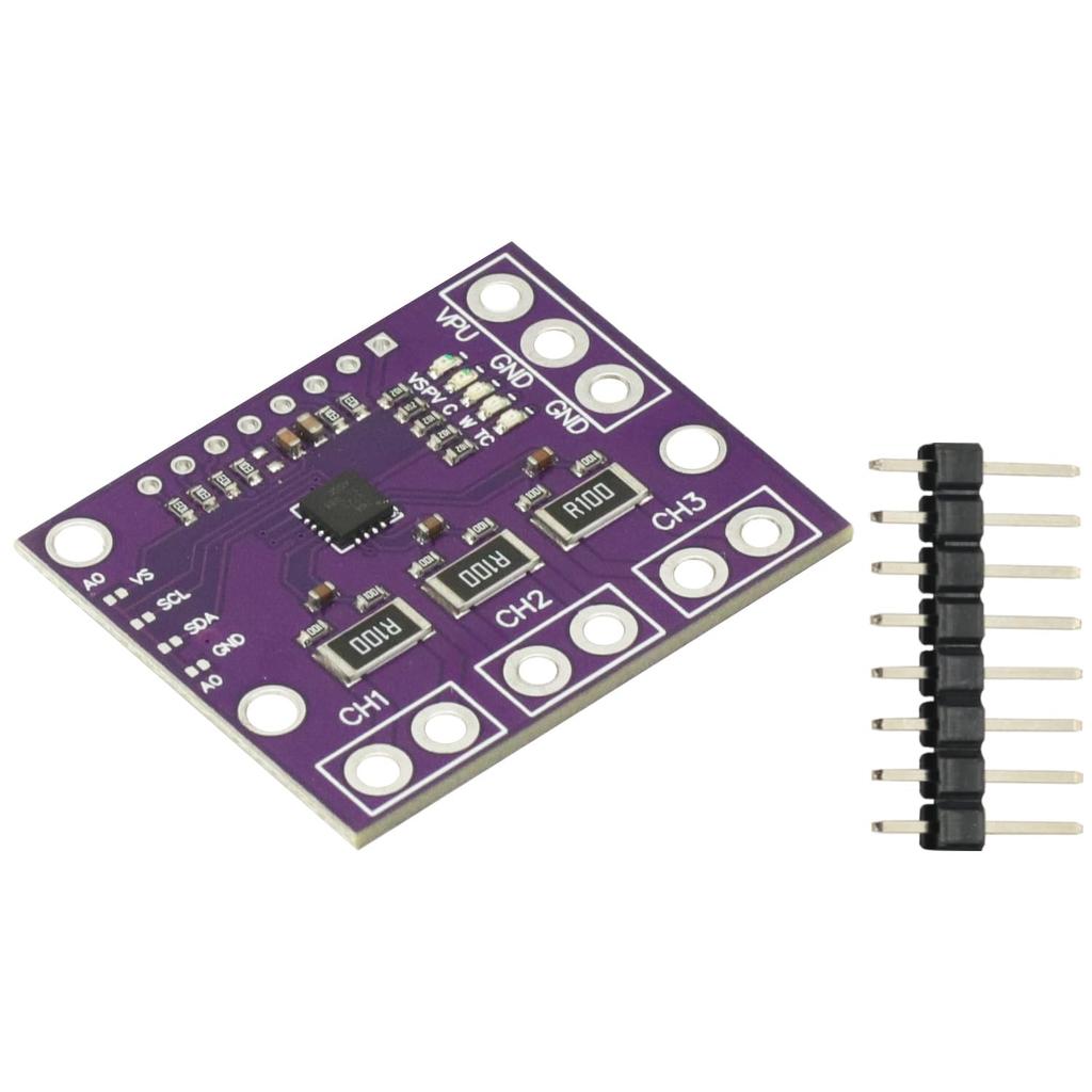 2Pcs I2C SMBUS INA3221 Triple-Channel Shunt Current Power Supply Voltage Monitor Sensor Board Module Replace INA219 with Pins