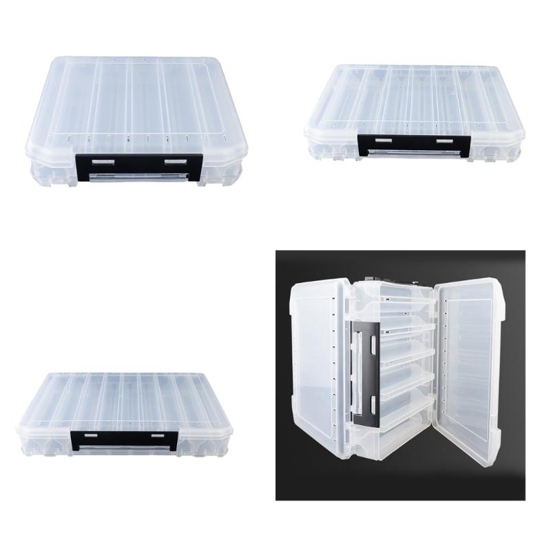 Большой прозрачный водонепроницаемый чехол для переноски рыболовных снастей с двусторонним отделением для хранения рыболовных приманок