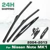 For Nissan Note MK1 2004-2013 2005 2006 2007 Wiper Front & Rear Wiper Blades Windshield Windscreen Window Brushes 24"+14"+12