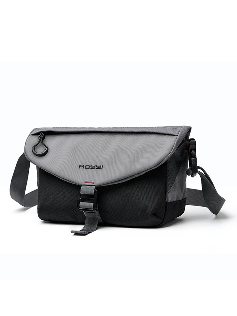 Men Patchwork Crossbody Bags Canvas Waterproof Messenger Bags Large Capacity Portable Travel Commuting Crossbody Handbags