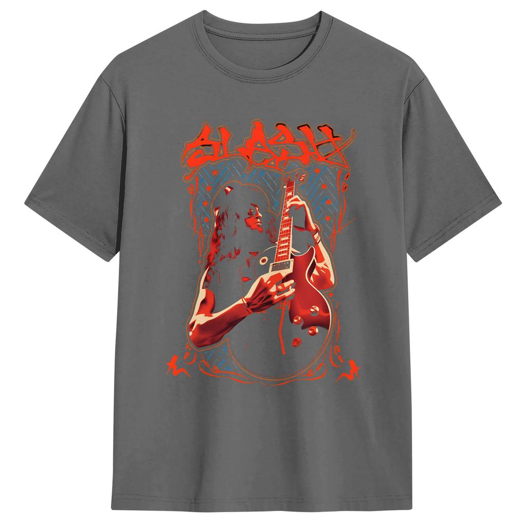 Legendary guitarist Slash TShirt Beach  Cotton TShirts For Unisexs Hippie Print Tshirt ShortSleeve Vintage Clothes