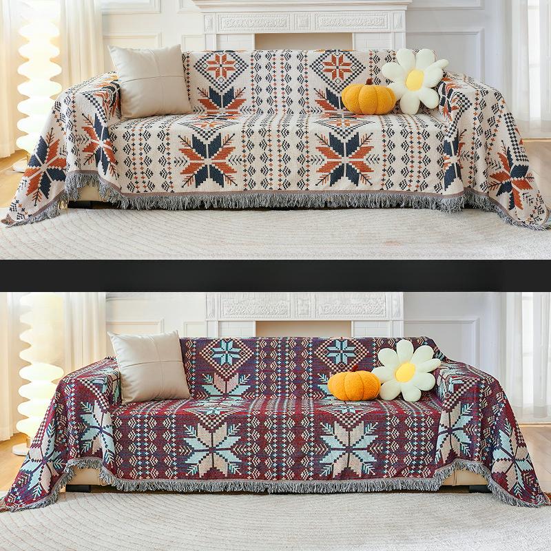 Ins Panda Sofa Towel Cover Cloth Outdoor Living Room Sofa Cover Towel Double-Sided Sofa Cushion Four Seasons Universal Sofa Cover