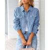 Spring Autumn Women's Long Sleeve Denim Jacket and Top