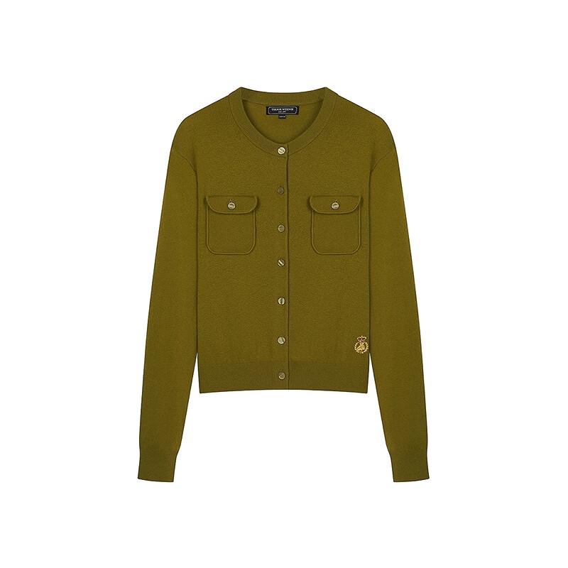 Teenie Weenie Women's Yak Blend Round Neck Cardigan