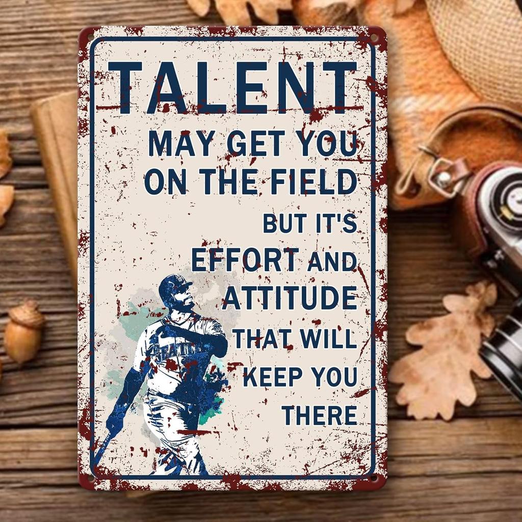 Baseball Poster Baseball Art Wall Decor Baseball Tin Sign For Famous Quote Bassball Signs Motivational Quote Posters Motivation Tin Sign Baseball