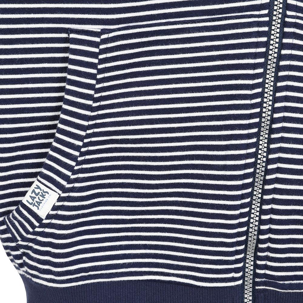 Lazy Jacks Mens Striped Full Zip Hoodie