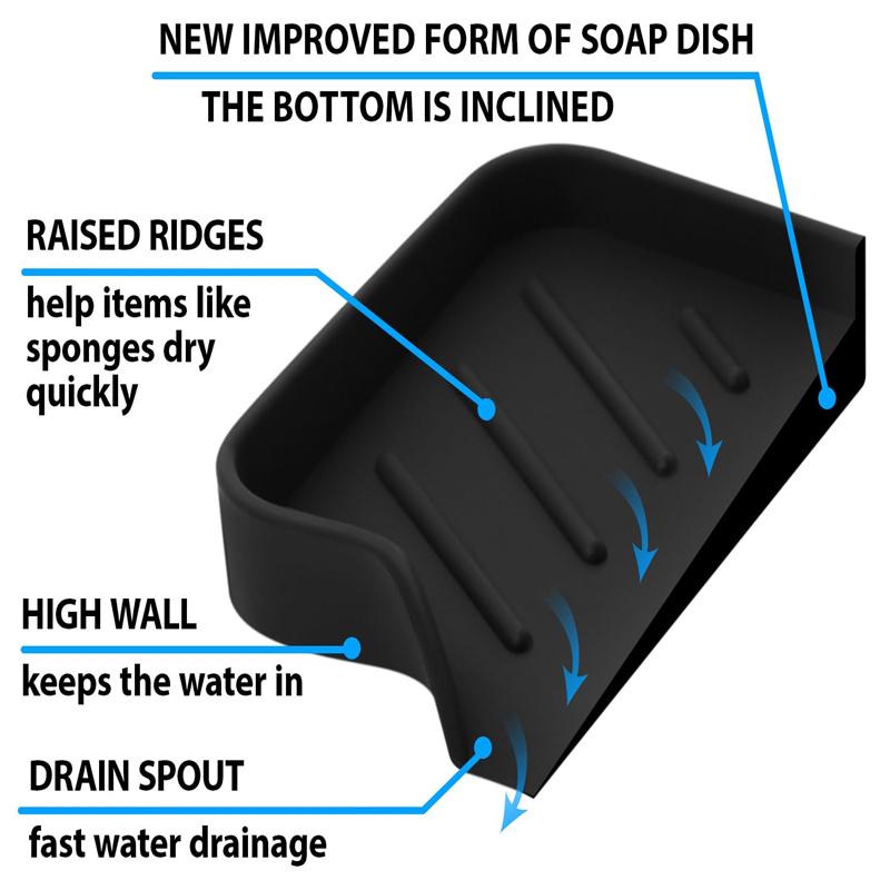 1 упаковка, силиконовый сливной ящик для мыла, противоскользящий поднос для кухни, ванной комнаты, креативный стиральный стол, поднос для мыла, бесплатная стойка для слива дырокола