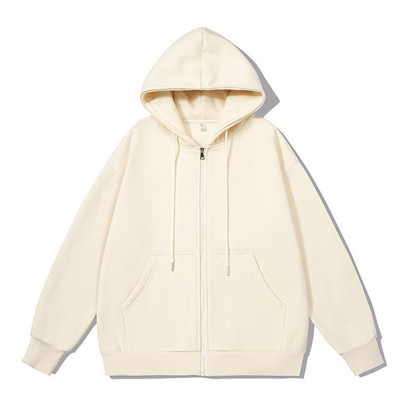 Womens Hooded Zip-Up Sweatshirt With Pockets Loose Fit Streetwear Casual Long Sleeve Pullover