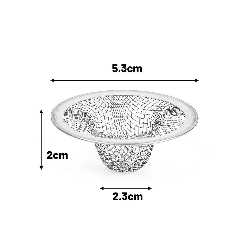 Kitchen Sink Stainless Steel Filter Sewer Mesh Strainers Bathroom Sink Floor Drain Hair Waste Filter Drain Basket Hole Filter