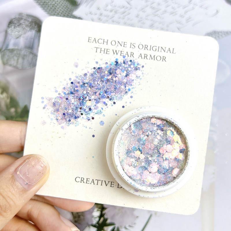 Блестки для дизайна ногтей Fairy Eyes - Сетчатый красный градиентный глиттер - Корейские крупные блестки - Макияж глаз - Дизайн ногтей