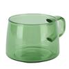 Прозрачная кофейная кружка 250 мл, боросиликатная кружка, стеклянная кружка для чая, воды, молока, с ручкой, зеленая