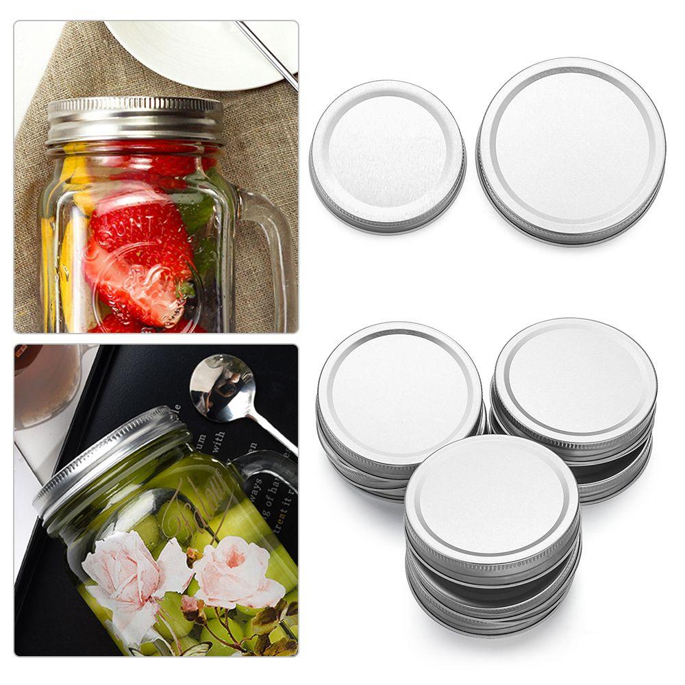 Упаковка из 10 герметичных крышек для консервирования из жести с широким горлом, крышки для банок, крышка для банки Мейсона для хранения продуктов