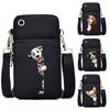 Mobile Phone Bag Funny Anime Dog Print Shoulder Messenger Bag Women Men Coin Purse Handbag Animal Lover Small Crossbody Bag