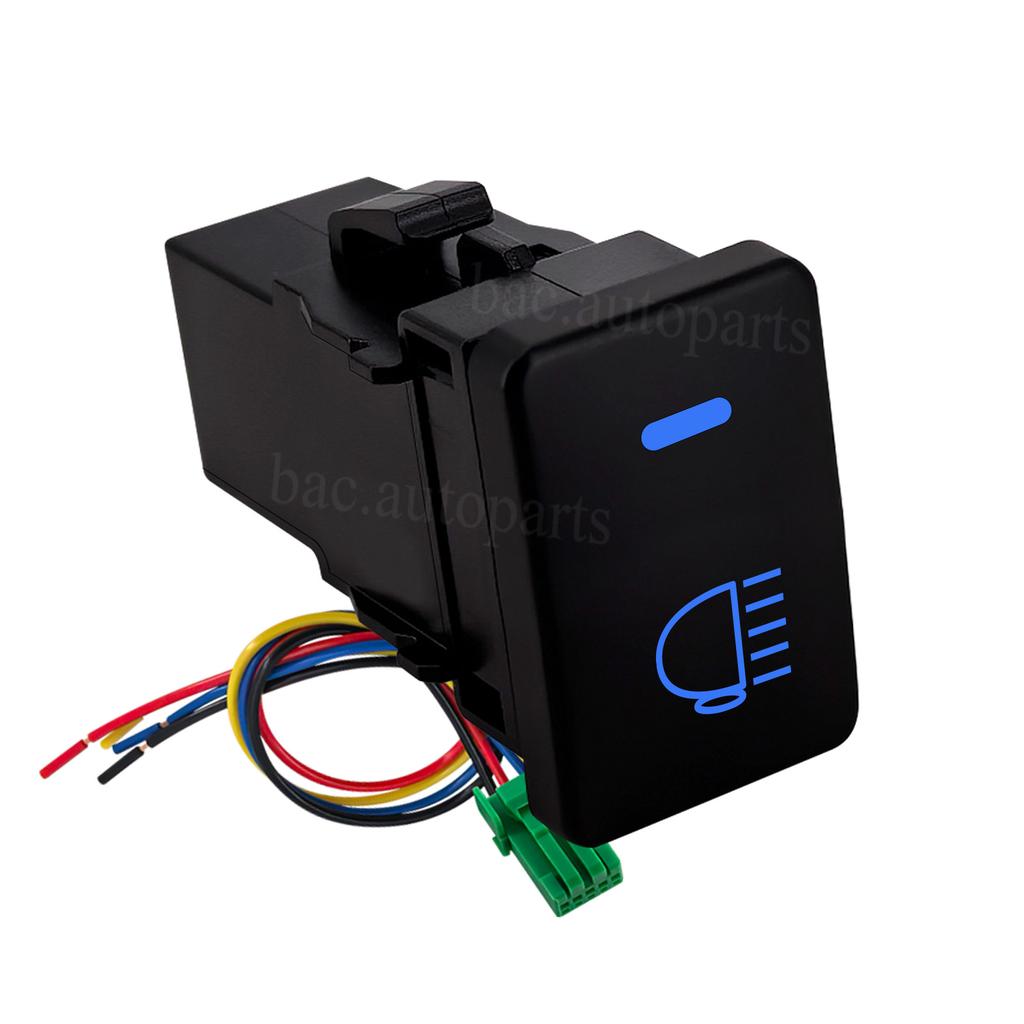 12V LED Blue Push Button Switch Wire Connector for Isuzu D-Max 2020-2025 MU-X 2021-2025 Mazda BT-50 2020-2025 On-Off Car Button