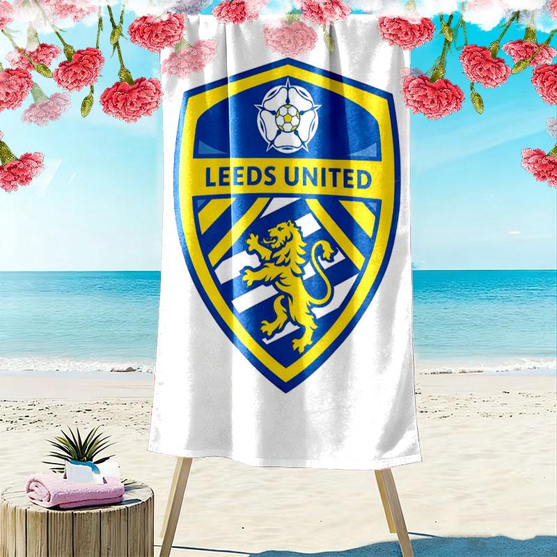 Leeds United A.F.C. logo Beach Towel, Large Soft Quick Dry Towel for Beach Camping Swimming