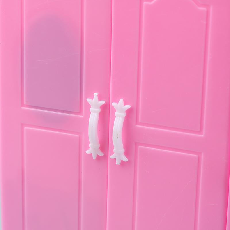 1/12 1/6 кукольный миниатюрный розовый пластиковый шкаф для кукольного дома, аксессуары