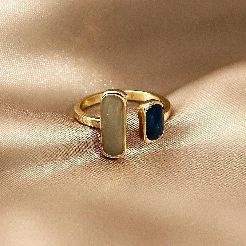 Punk Golden Liquid Rings Set For Women Irregular Wave Metal Knuckle Rings Aesthetic Egirl Gothic Jewelry Birthday Gifts