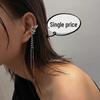 Non-Pierced Double-Layer Tassel Ear Cuff with Long Chain and Trendy Hong Kong Style