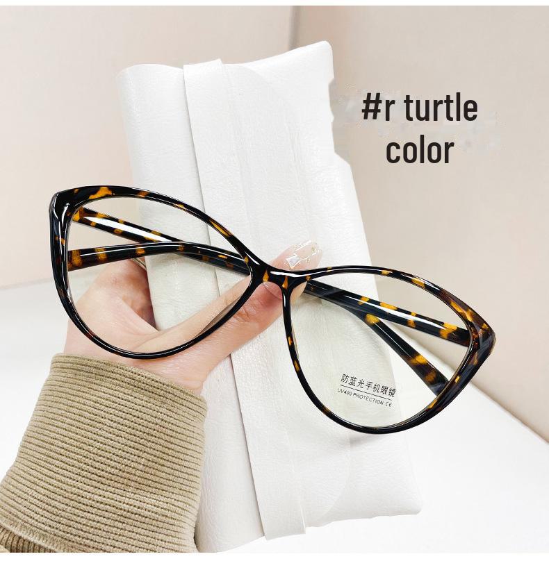 Очки Xiaohongshu Cat-Eye Anti-Blue Light для женщин: Стиль колледжа с металлическими петлями