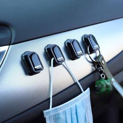 4 шт. Креативный маленький автомобильный крючок Аксессуары Украшение салона автомобиля Тип наклейки Удобный крючок