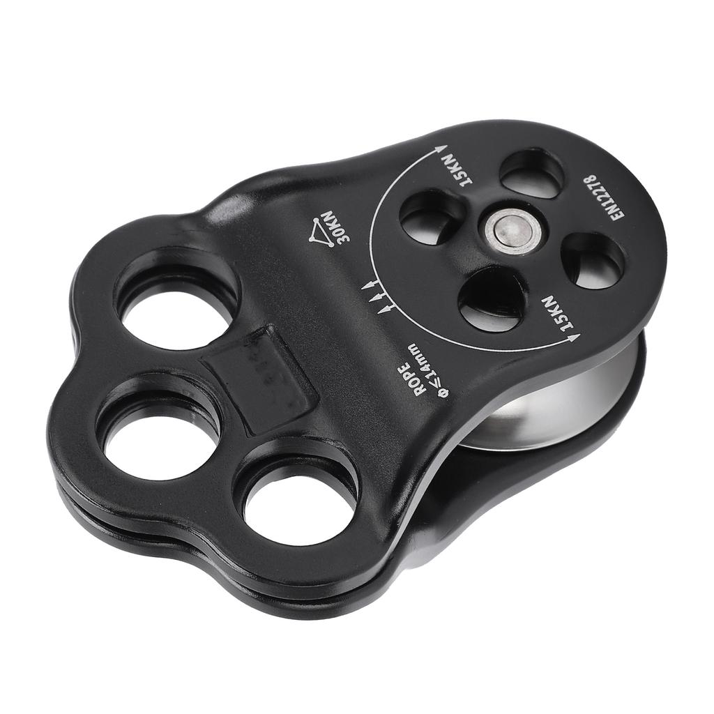 30KN Hitch Climber Pulley Rescue Equipment Dual Bearing for Rigging Hauling Arborist Tree Climbing