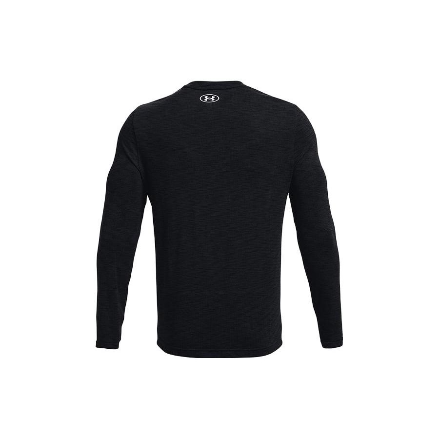 Under Armour Твердый пуловер с круглым вырезом, спортивная быстросохнущая компрессионная футболка с длинным рукавом, мужские топы, черные 1359873-001