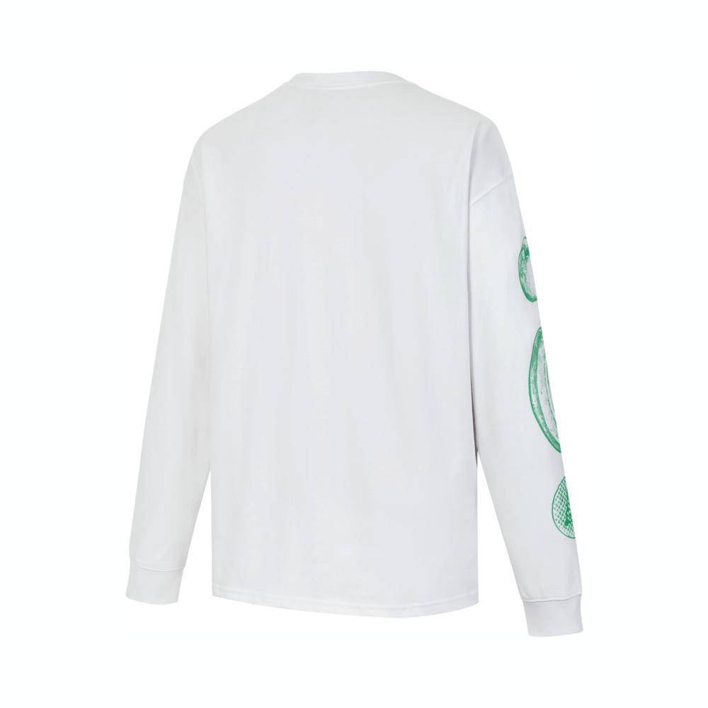 Nike Футболка ACG Series Printed Pattern с круглым вырезом, повседневная, свободного кроя, с длинным рукавом и заниженной линией плеч, мужские футболки Mountain-White FV3489-121