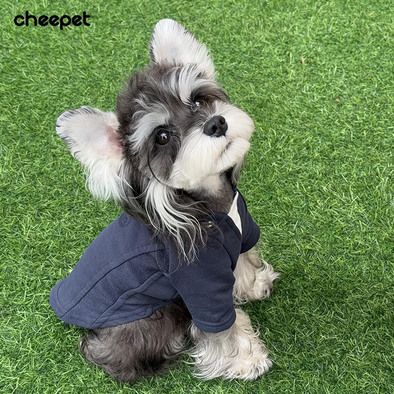 Dog Clothes Spring and Summer Solid Color Two-legged Puppy Dog Schnauzer Fake LU Sense Sweater Outdoor Clothing Pet