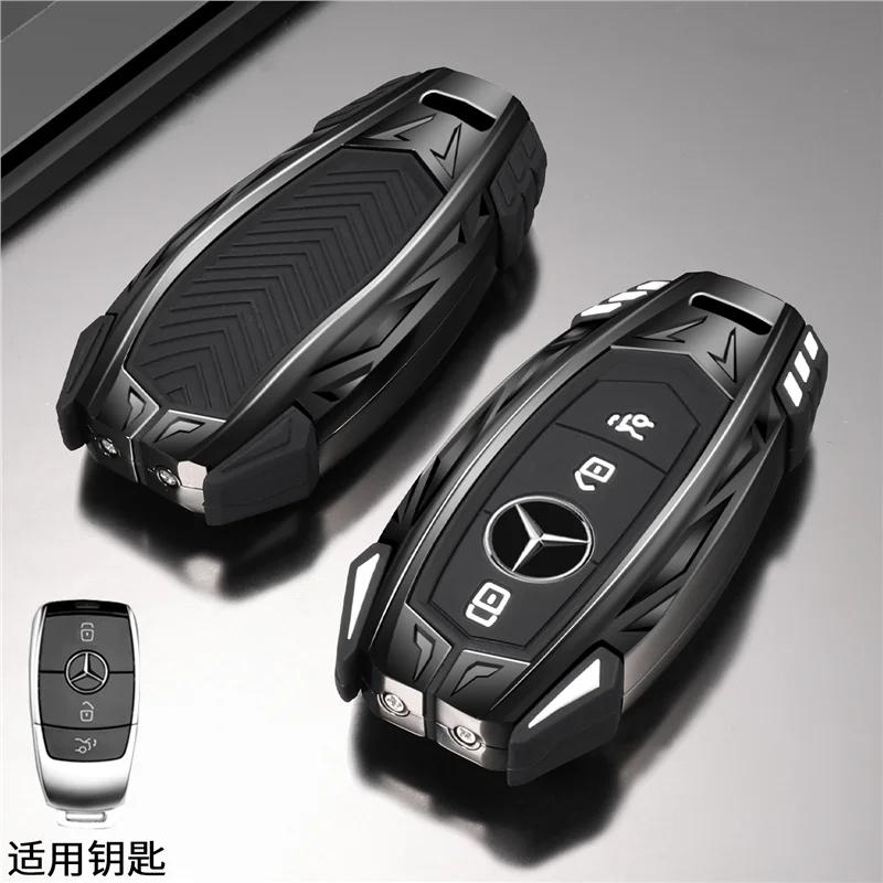 Car Key Case Cover for Mercedes-Benz A B C E G S Class CLA CLS GLA GLB GLC GLE GLS EQA EQB EQC 3 Buttons Auto Accessories