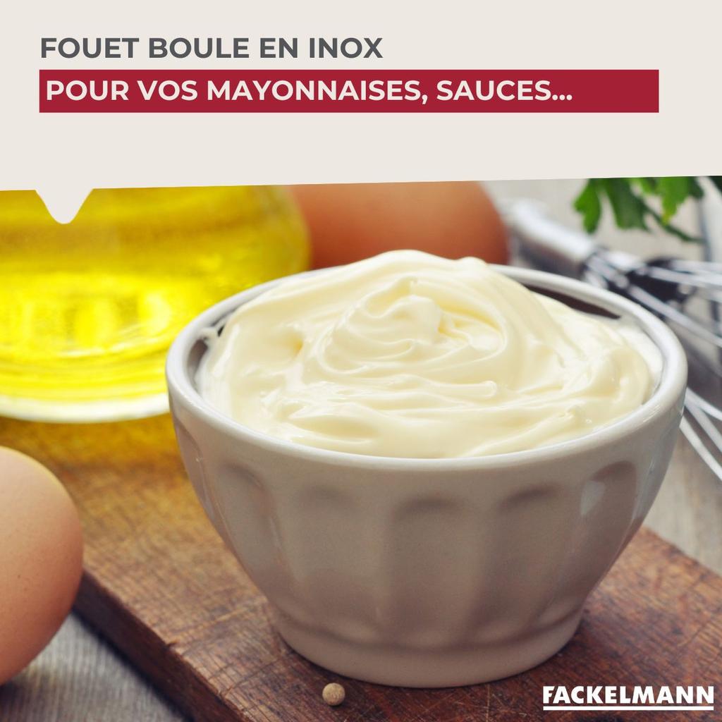 Kitchen and Pastry Whisk In Stainless Steel with Ball 26.5 Cm Fackelmann Ovale Limited Edition Ref.