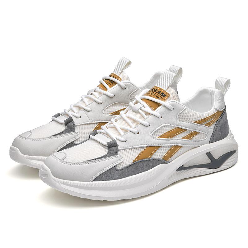 Ретро кроссовки с цветовой блокировкой 2024 весна новые удобные повседневные сетчатые туфли тренд корейская версия модные дышащие мужские туфли