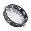 Tambourine Double Row 16 Pairs Metal Jingles Clear Sound Laser Handheld Drum Bell Timbrel 10in