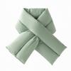 Down Cotton Cross Ring Scarves Windproof Down Cotton Scarf New Thermal Shawl  Women Men