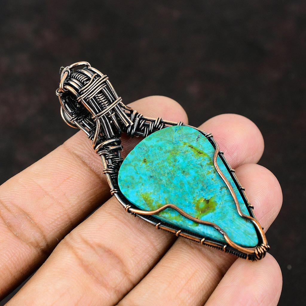 Аризона Бирюзовый Кулон Медная Проволока Обернутый Кулон Дизайнерские Ювелирные Изделия Радуга Кулон Из Лунного Камня Ювелирные Изделия Ручной Работы Для Женщин Подарок Для Мамы