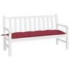 VidaXL Coussin de Banc de Jardin, Revêtement de Banc avec Jeux de Cordes, Coussin d'Extérieur Imperméable, Rouge Bordeaux 361611