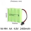 NiMH 4.8V 2400mAh Аккумуляторная батарея для радиоуправляемых машин и электрических игрушек-альпинистов