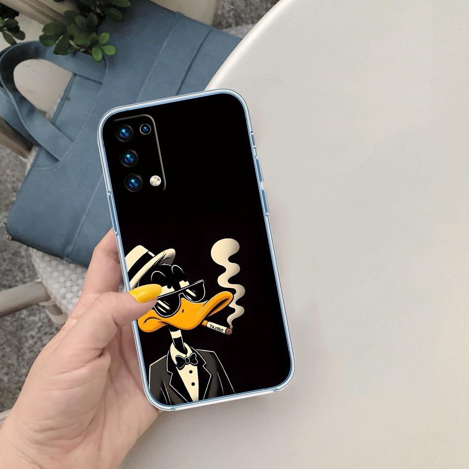 LO40 DUCK Cartoon Soft Shell Transparent Phone Case for Motorola Moto G7 G8 G9 G84 G85 G73 G24 G15 Z2 Play Power Plus