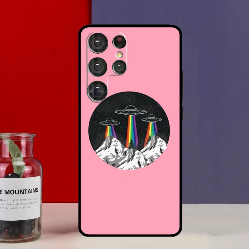 Эстетичный чехол-фунда с инопланетным дизайном для Samsung Galaxy S25 Ultra S9 S10 S20 S22 Plus S21 FE S23 S24 Ultra