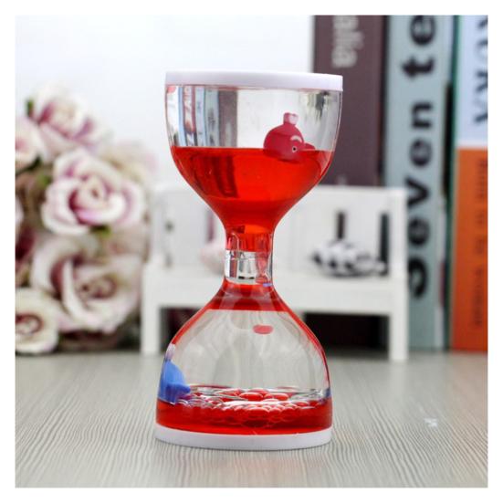 Изысканная игрушка-таймер, герметичная, радостная движущаяся модель песочных часов с капельками масла для рабочего стола