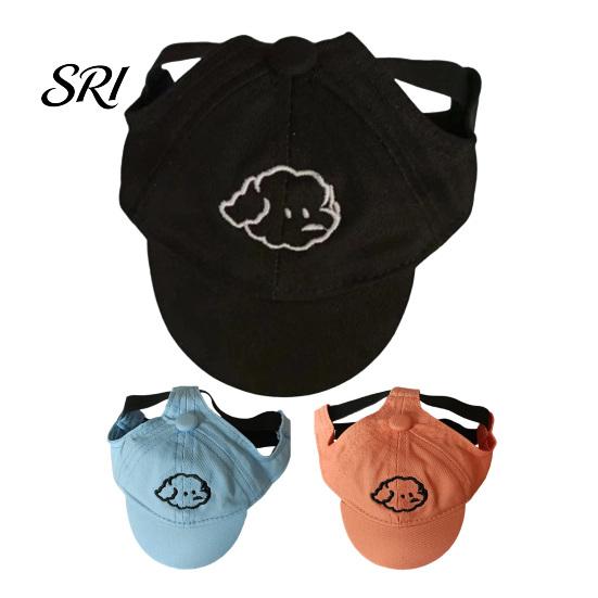 Breathable Pet Hat Baseball Cap Dog Wide Brim Adjustable Sun Protection Accessory with Ear Holes for Small Dogs Summer Outdoor Walks