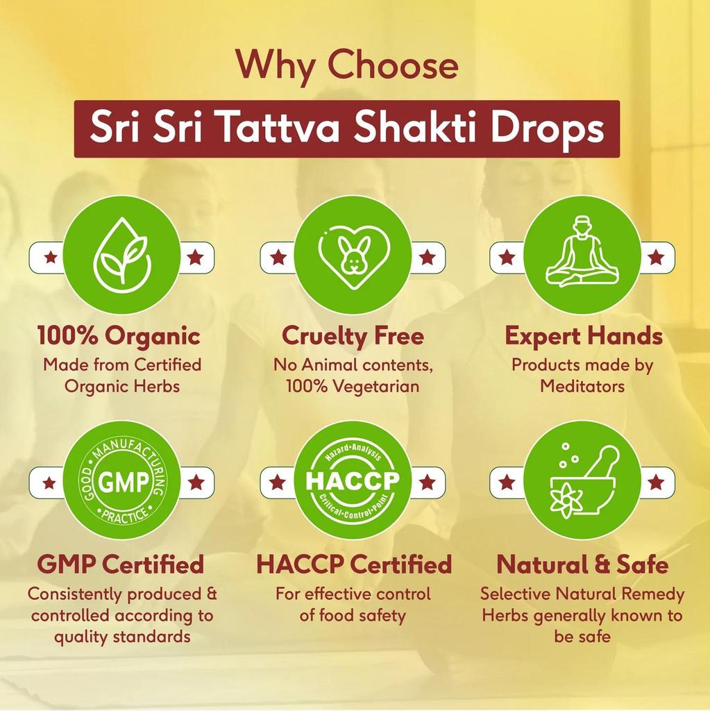 Sri Sri Tattva Shakti Drops – Ayurvedic Herbal Liquid Blend, 10 ml