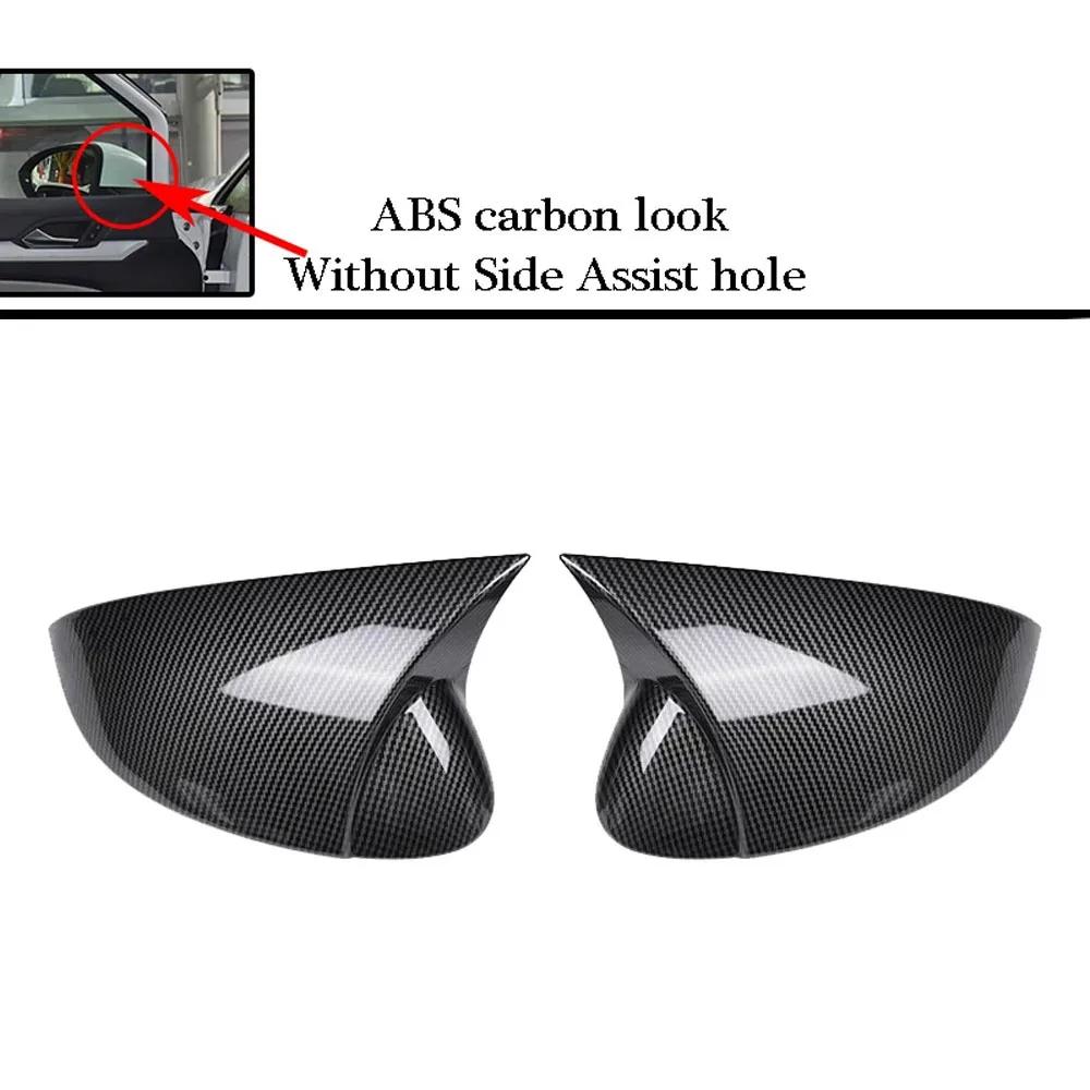 For VW Golf MK8 ABS Car Rearview Side Mirror Cover Wing Cap Exterior Door Housing Trim Adhesive Sticker